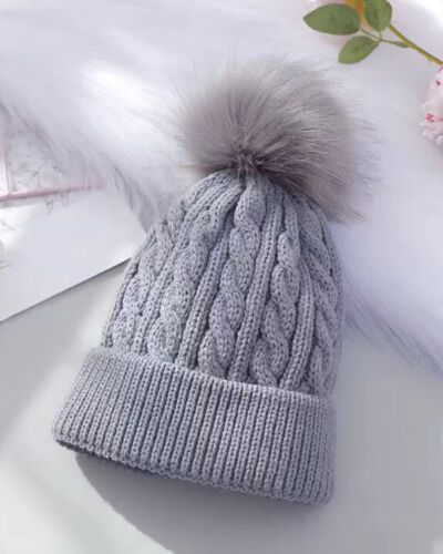 Kids Girls Pom-pom Decor Beanie Hat | eBay Fur Pom Pom Hat, Toddler Beanie, Woolen Cap, Baby Winter Hats, Kids Winter Hats, Girls Fur, Knitted Hats Kids, Cap Girl, Baby Boy Hats