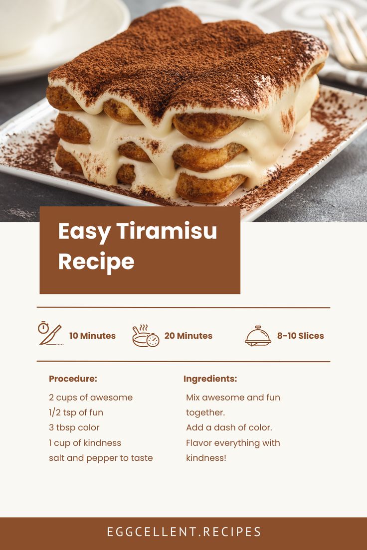 the recipe for an easy tirami dessert