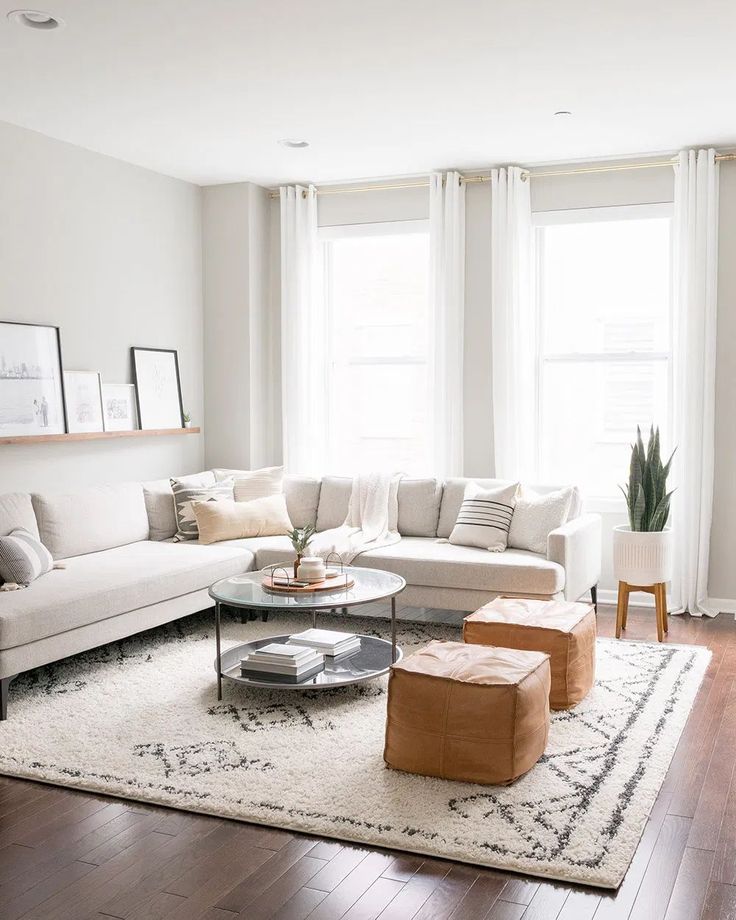 the living room is clean and ready for guests to use it as a focal point