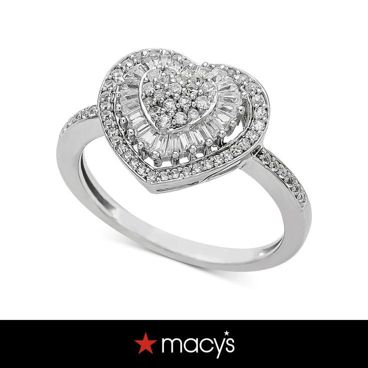 in stock Macy's Promise Ring With Diamond Cut, Macy's White Gold Diamond Ring For Anniversary, Macy's White Gold Diamond Anniversary Ring, Macy's Brilliant Cut Diamond Ring For Anniversary, Macy's Diamond Cut Promise Ring, Macy's Anniversary Diamond Ring In Diamond White, Classic Diamond Ring With Accents For Valentine's Day, Macy's Anniversary Rings With Diamond Accents, Macy's Round Cut Diamond Ring For Anniversary