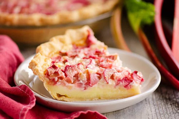 a slice of strawberry pie on a plate