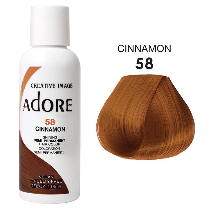 ADORE SEMI PERMANENT No Ammonia, No Peroxide, and No Alcohol. Adore’s exclusive formula offers a perfect blend of natural ingredients providing rich color, enhancing shine, and leaving hair soft and silky This product must not be used on eyebrows or eyelashes, as it may cause blindness. ABOUT THIS ITEM Vibrant Color Quick and Easy to use Made in USA Free of Alcohol, Peroxide, and Ammonia Vegan and Cruelty Free Spiced Amber Hair Color, Adore Hair Dye Black Women, Amber Hair Colors, Hairstyle Tools, Adore Hair Dye, Blonde And Blue Hair, Amber Hair, Temporary Hair Dye, Semi Permanent Hair Dye