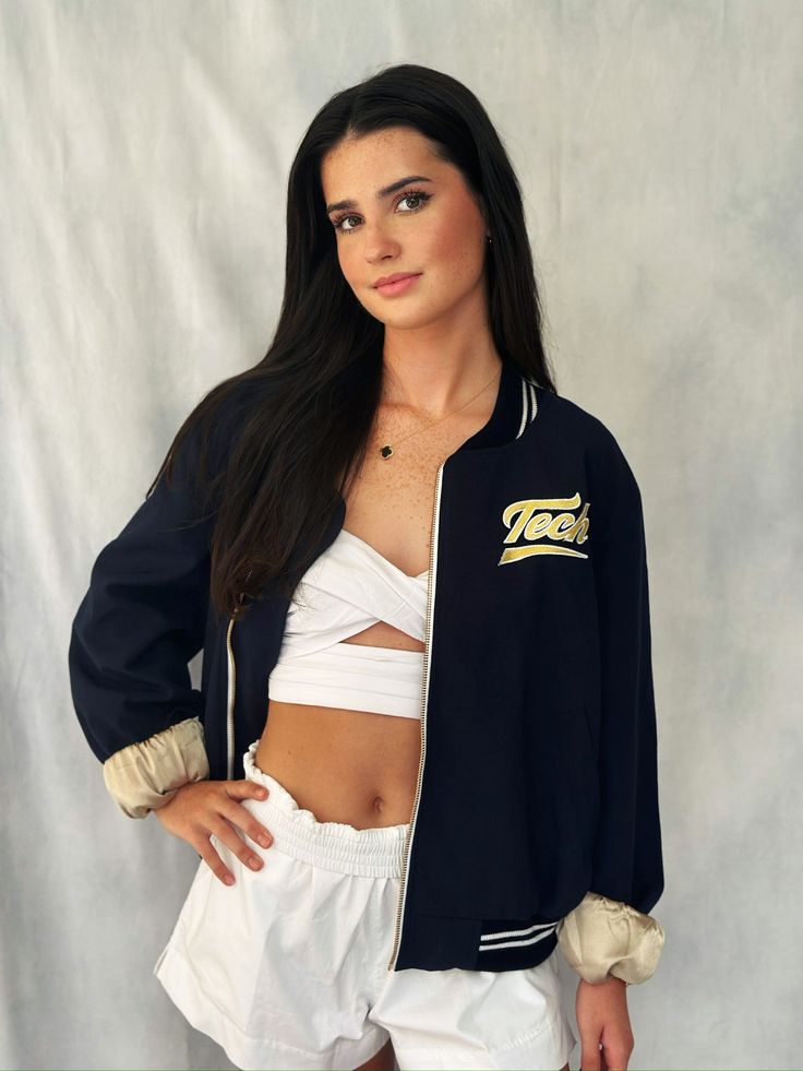 Our throwback to collegiate wear! Get in the spirit and game day ready with our one of a kind, custom bombers Collegiate Style Track Jacket For Fall Sports Events, Team Spirit Track Jacket For Fall Sports Events, Sporty Outerwear For Game Day In Fall, White College Style Outerwear For Game Day, White Varsity Jacket With Ribbed Cuffs For Game Day, Fall Team Spirit Track Jacket For Sports Events, School Spirit Outerwear For Streetwear In Fall, School Spirit Outerwear For Fall Streetwear, Sporty Fall Outerwear For Game Day