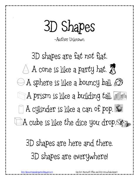 2d 3d Shapes, 3 D Shapes, Shape Poems, Math Shapes, Math School, Math Geometry, Kindergarten Ideas, E Mc2, Homeschool Math