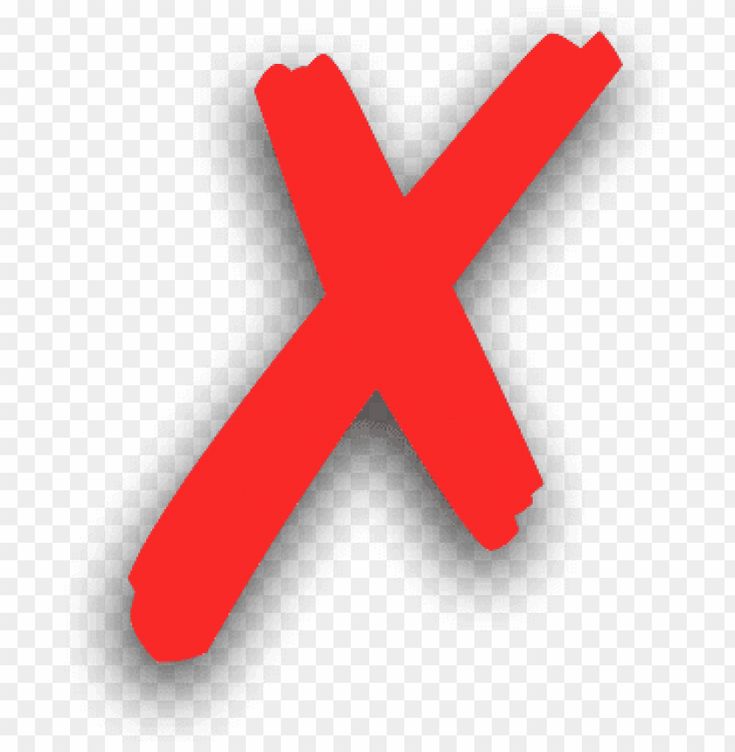 the letter x is red on a white background