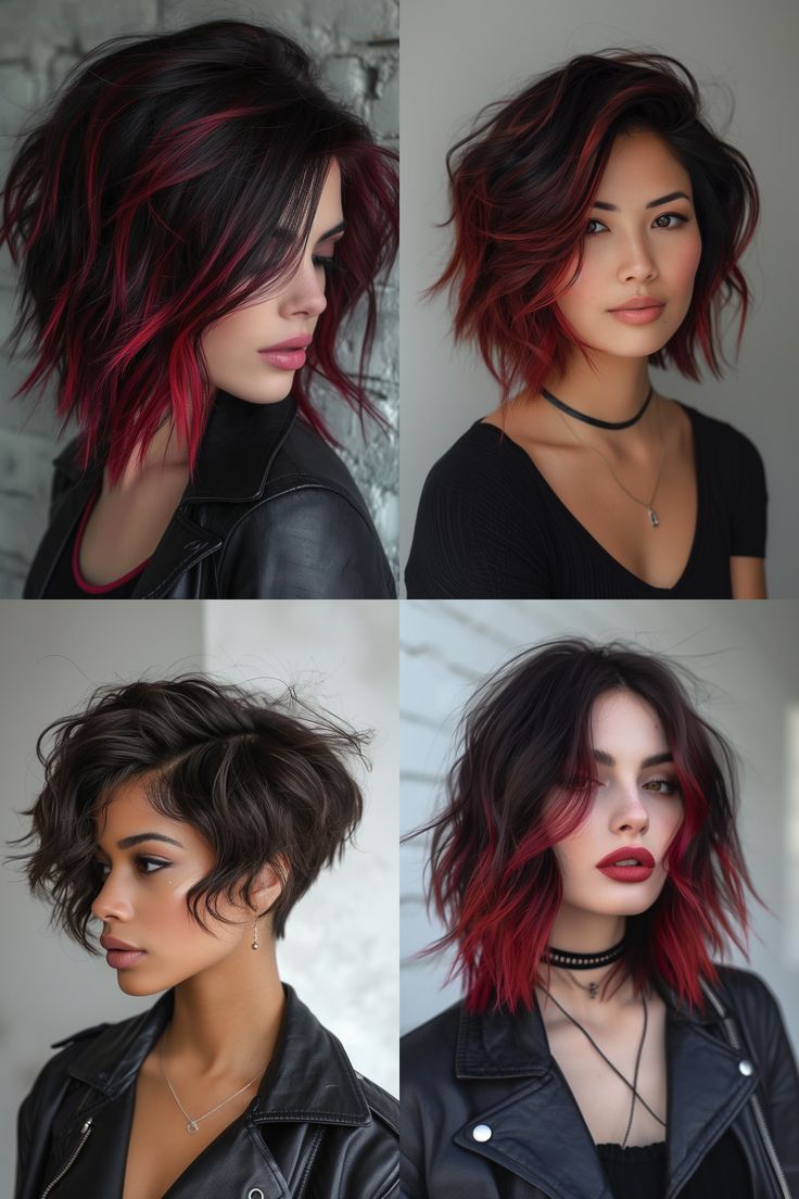 Celebrate the winter solstice with 15 deep hair colors. These shades are as rich and mysterious as the longest night of the year. Edgy Hair Color, Rocker Hair, Hairstyle Videos, Haircut Tip, Awesome Hair, Punk Hair, Alternative Style, Winter Hair Color, Edgy Hair