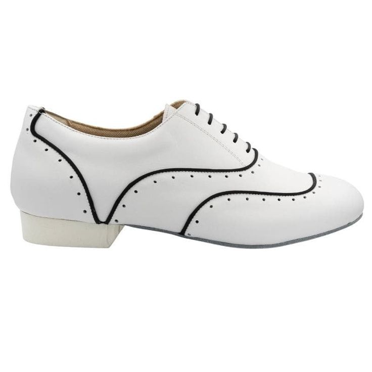 109 / Different White-Tangolera- Axis Tango - Best Tango Shoes White Dress Shoes Men, Tango Shoes, White Dress Shoes, Satin Bags, Leather Cushion, Eyelet Lace, Trim Detail, Rubber Heels, Black Trim