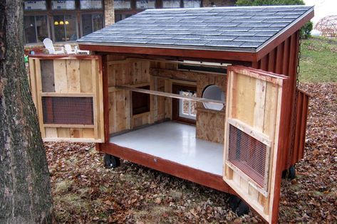 an outdoor kitchen built into the side of a tree