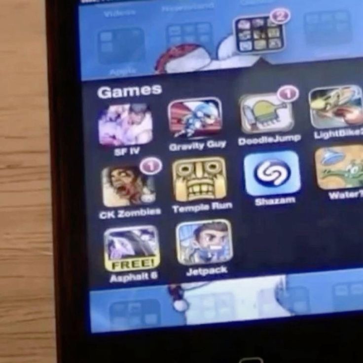 an image of a cell phone with games on the screen