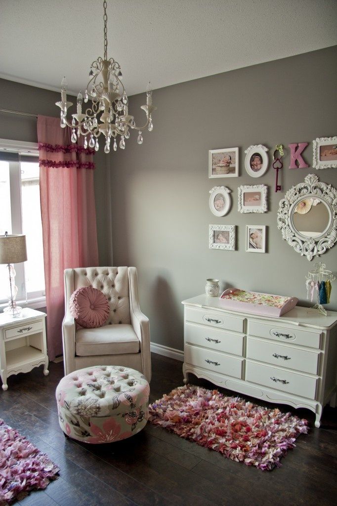 Great idea for a little girls room.***Another cool idea for a wall gallery :) Baby Rooms, Big Girl Rooms, Pink And Gray, Baby Girl Nursery, Baby's Room, Big Girl