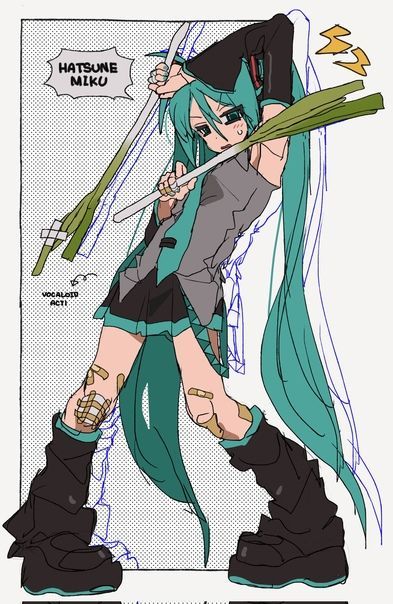 Miku Hatsune Chibi, Miku Hatsune Vocaloid, Vocaloid Characters, Seni Origami, Seni Cat Air, 영감을 주는 캐릭터, Cute Art Styles, Sketchbook Art Inspiration, Art Inspiration Drawing