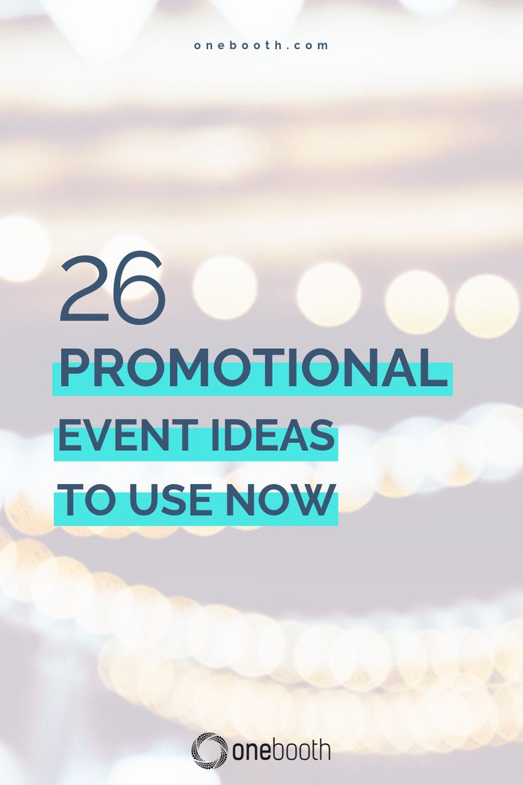 the words 26 promotional event ideas to use now