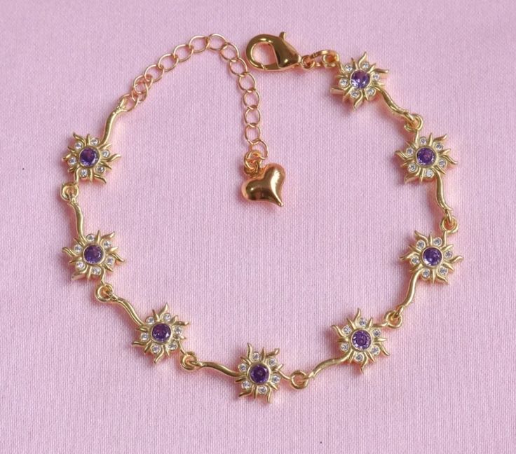 Rapunzel Sun, Sun Bracelet, Ethereal Jewelry, Jewelry Purple, Princess Jewelry, Ankle Chain, Prom Dress Inspiration, Jewelry Accessories Ideas, A Bracelet