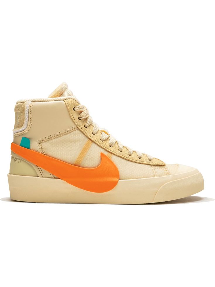 Supplied by a premier sneaker marketplace dealing with unworn, already sold out, in demand rarities. Each product is rigorously inspected by experienced experts guaranteeing authenticity. The Off-White x Nike Blazer "All Hallows Eve" is one of two spooky colorways of the Virgil Abloh-designed sneaker. The reimagined construction of the classic Blazer that Abloh first debuted in “The Ten” collection in 2017 was back for Halloween 2018. For the "All Hallows Eve" edition, the Blazer was given a gho Two Spooky, Yeezy 750, Off White Blazer, Off White X Nike, Gentlemen Wear, Nike Design, All Hallows Eve, Off White Shoes, Tenis Nike