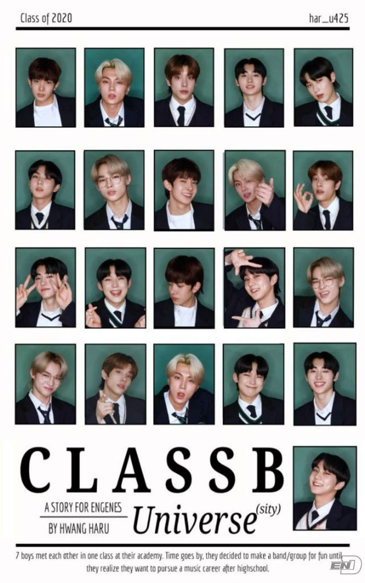 the poster for class b is shown in many different poses