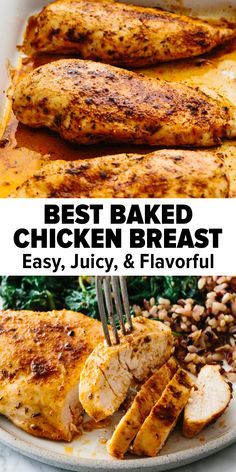 the best baked chicken breast recipe is easy, juicy and flavorful