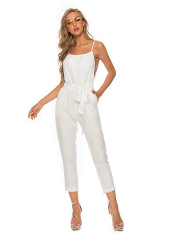 Sku CY-!23895 Material Cotton-blend , Polyester Occasion Going out , Casual Seasons Spring , Summer , Autumn Type Jumpsuits Bottoms Color DEEP BLUE,BLACK,WHITE,WINE RED Size S,M,L,XL,2XL,3XL Size chart: Please consult the size chart we provide for this item's measurements to help you decide which size to buy. Please note: There may be 1-3cm differ due to manual measurement. CMINCH Cm Hips Length S 102 121 M 106 122 L 110 123 XL 114 124 2XL 118 125 3XL 122 126 Summer Plain Jumpsuits And Rompers, Fitted Casual Plain Jumpsuits And Rompers, Casual Fitted Plain Jumpsuits And Rompers, Fitted Solid Color Jumpsuits And Rompers For Day Out, Fitted Plain Summer Jumpsuits And Rompers, Summer Fitted Plain Jumpsuits And Rompers, Casual High Waist Bodysuit For Loungewear, Trendy Fitted Jumpsuits And Rompers For Brunch, Trendy Fitted Jumpsuit For Brunch