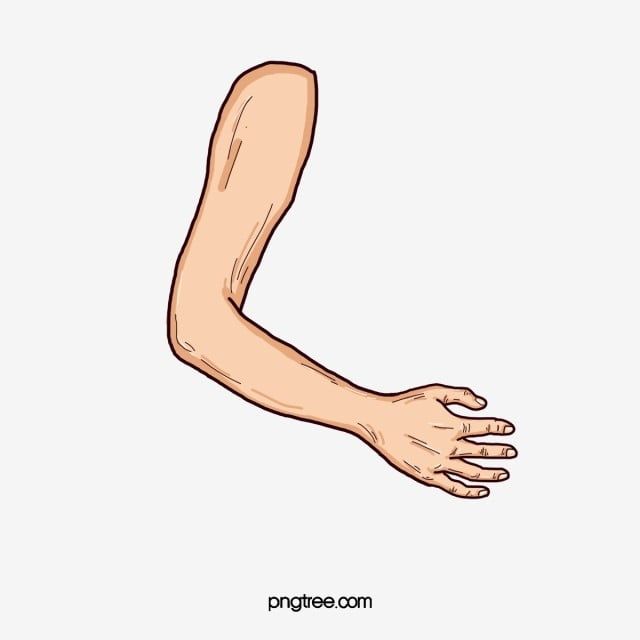 a hand reaching for something with it's right arm and the other hand extended out