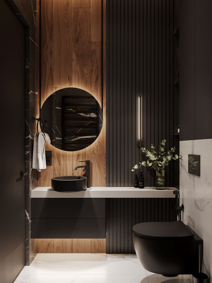 a bathroom with a sink, mirror and bathtub next to a wall mounted faucet