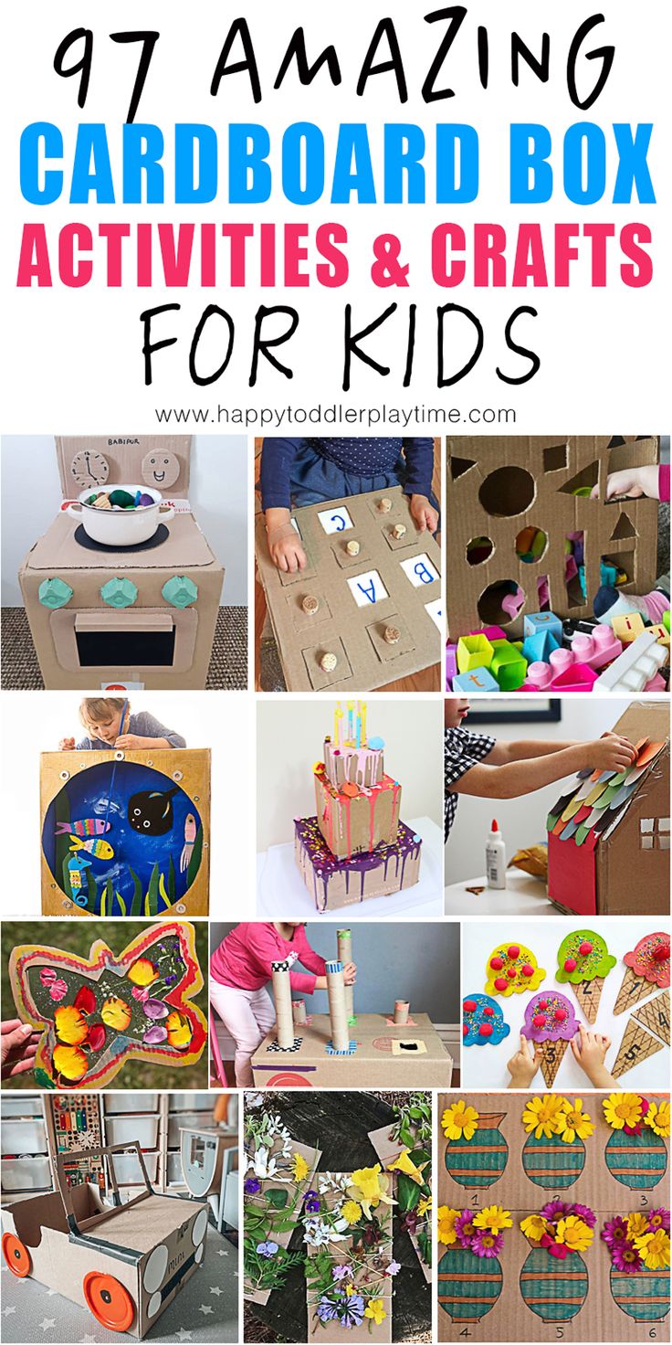 cardboard box activities and crafts for kids