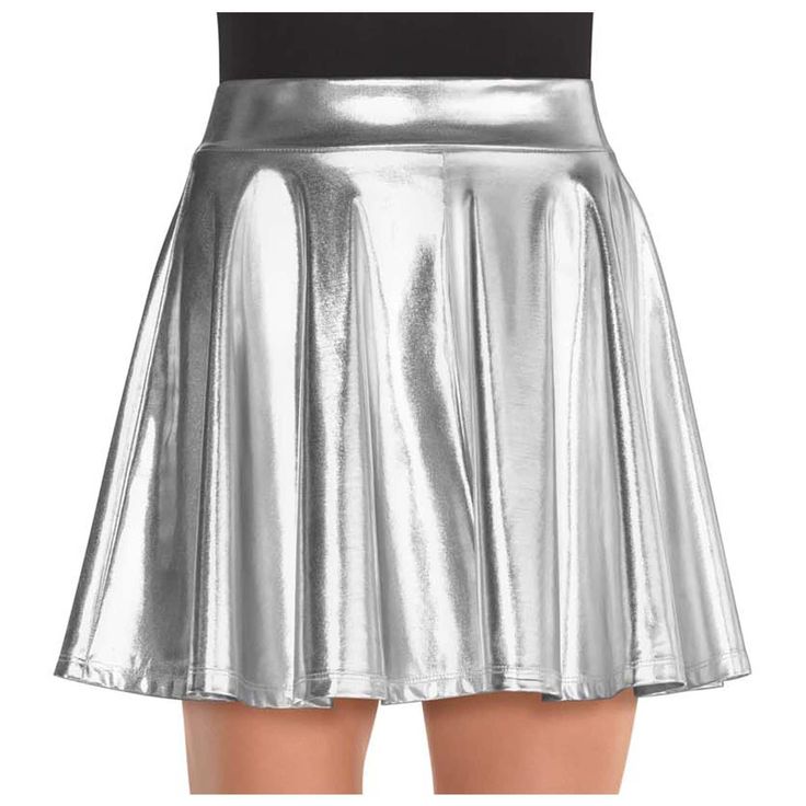 Get the Adult Flare Skirt at Michaels. com. This mid-length skirt features a flared design and flattering fit. Made of soft and stretchy material this is a comfortable foundation for any costume. Add a flirty touch to your Halloween costume with our flare skirt! This mid-length skirt features a flared design and flattering fit. Made of soft and stretchy material this is a comfortable foundation for any costume. Details: Available in multiple colors Fits women up to size 3 Includes skirt 95% poly Space Cowgirl Costume, Wet Look Dress, Hot Pink Silk, Flared Skater Skirt, Silk Skirts, Shiny Skirts, Metallic Pleated Skirt, Skirt Tutu, Silver Skirt