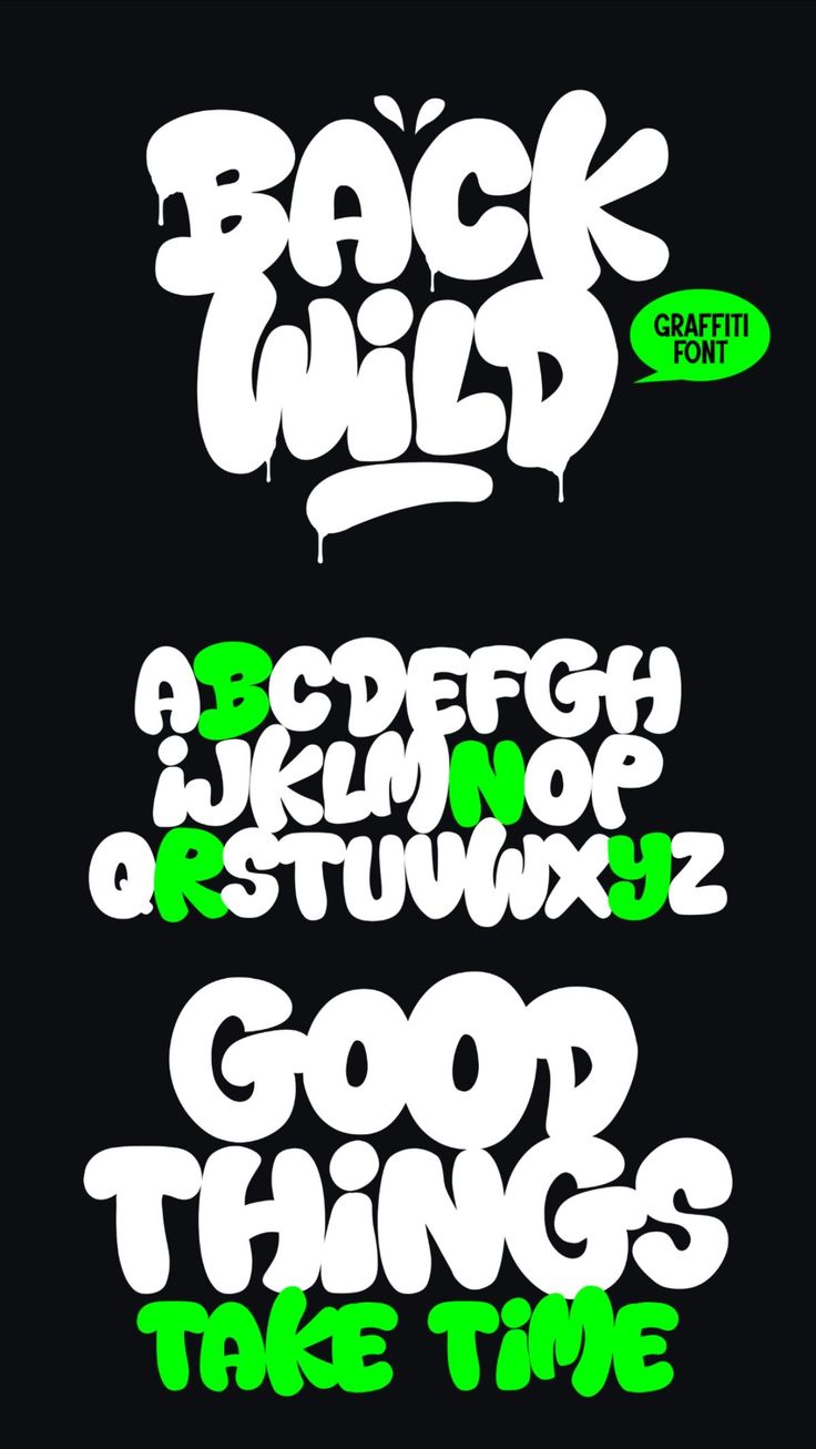 Back Wild - Graffiti Font Font Background Design, Playful Typography Design, Creative Fonts Design, Graffiti Branding, Graffiti Typeface, Street Art Font, Urban Logo Design, Wild Graffiti, Graffiti Logo Design