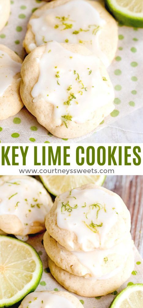 lemon lime cookies with icing on top