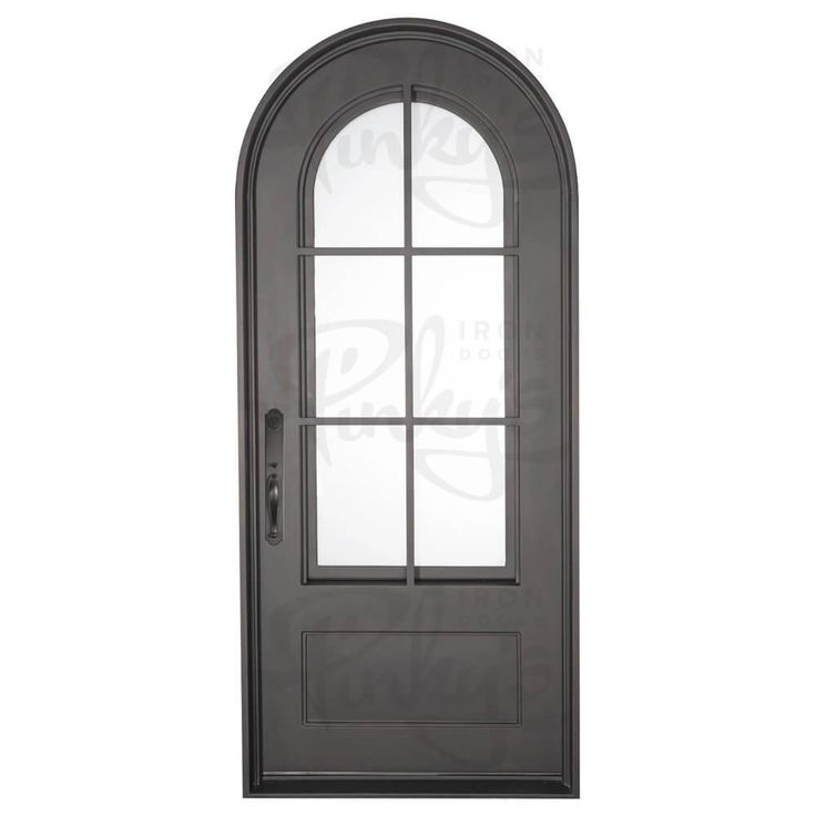 Air 8 - Single Full Arch - Pinky's Iron Doors Arched Entry Doors, Arched Front Door, Replacing Front Door, Steel Doors And Windows, Metal Front Door, Iron Entry Doors, Simple Interest, Instant Loans, Steel Windows