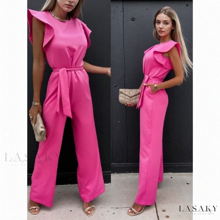 Lasaky - High-Waisted Waistband Pantyhose Elegant Blouses, Pant Length, Elegant Dresses Long, Waist Circumference, Olivia Mark, Leisure Wear, Suspenders, Dressmaking, Wide Leg Pants