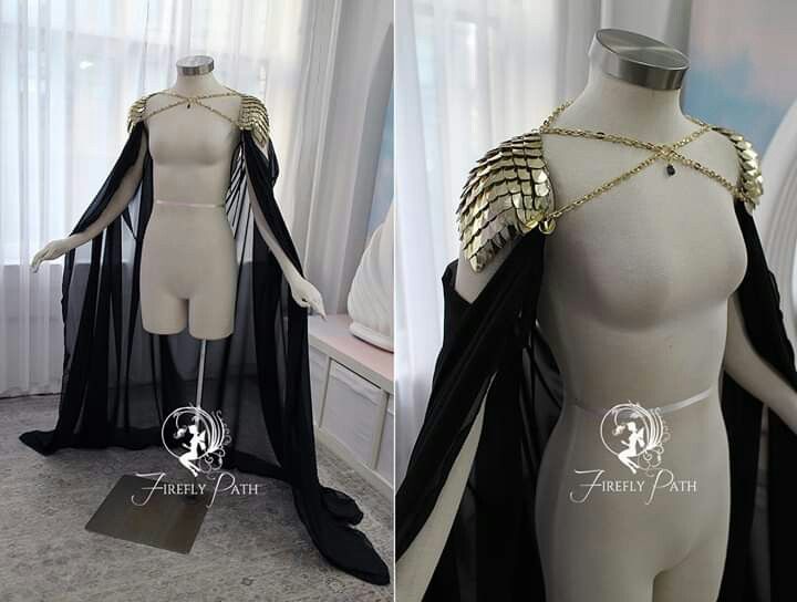 Firefly Path, Scale Tattoo, Scale Mail, Inspo Art, White Cape, Costumes Diy, Shoulder Cape, Shoulder Armor, The Warrior