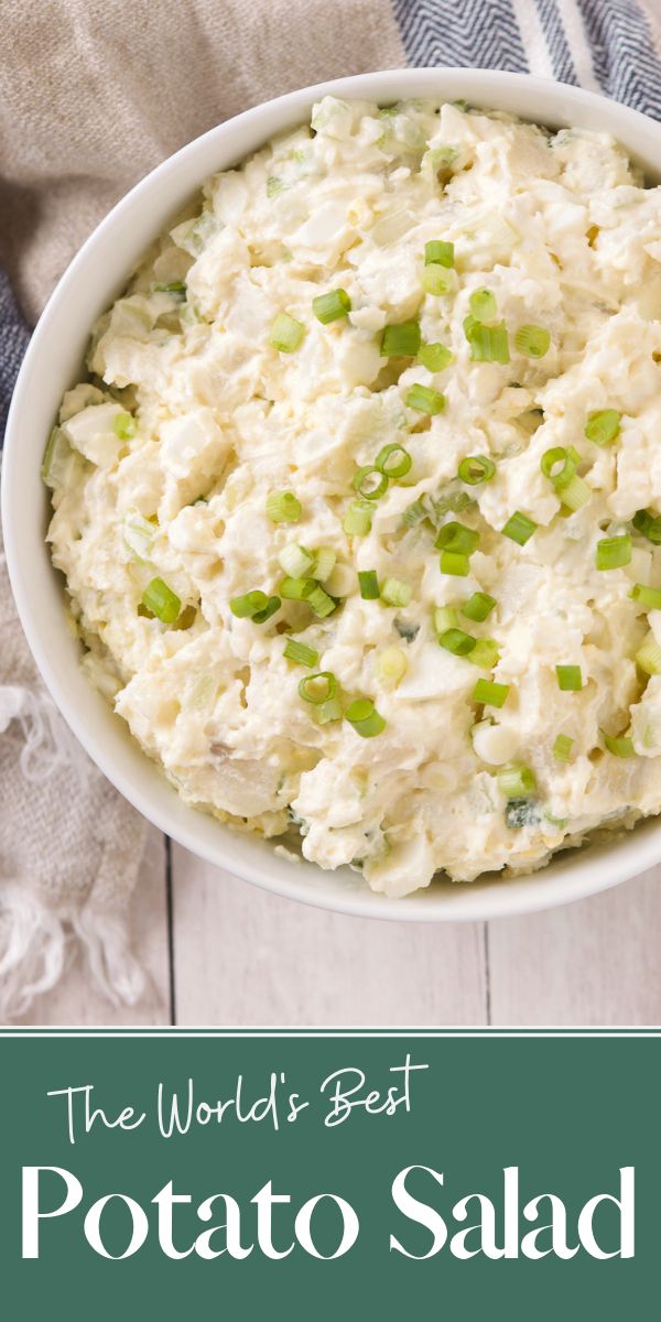 the world's best potato salad is made with potatoes and celery