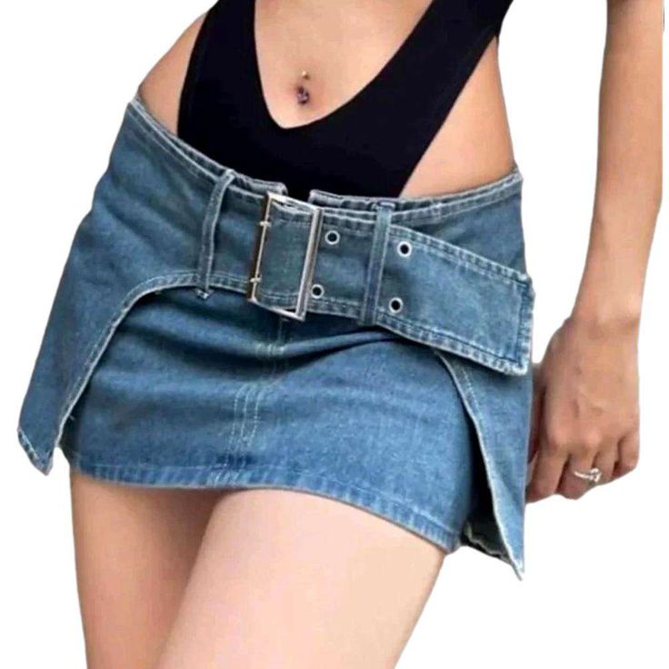 Be the trendsetter this summer with our 2023 Summer Collection layered with belt denim skirt! This fashion-forward combo is perfect for any occasion from a day out shopping to a night out dancing. Its unique patchwork. mini. mid-rise design. along with a zipper and button closure. make this outfit a must-have for any fashionista.Why You'll Fall In Love Patchwork Perfection: Take your vibe to the next level with this patchwork denim skirt. a unique and eye-catching statement piece. Mini Mid-Waist Mini Denim Skirt With Belt Loops, Chic Fitted Denim Skirt With Belt Loops, High Rise Mini Skirt With Belt Loops, Chic Medium Wash Skort For Summer, Chic Dark Wash Denim Mini Skirt, Chic Medium Wash Summer Skort, Summer Chic Medium Wash Skort, Denim Blue Mini Denim Skirt With Belt Loops, Trendy Belted Mid-rise Bottoms