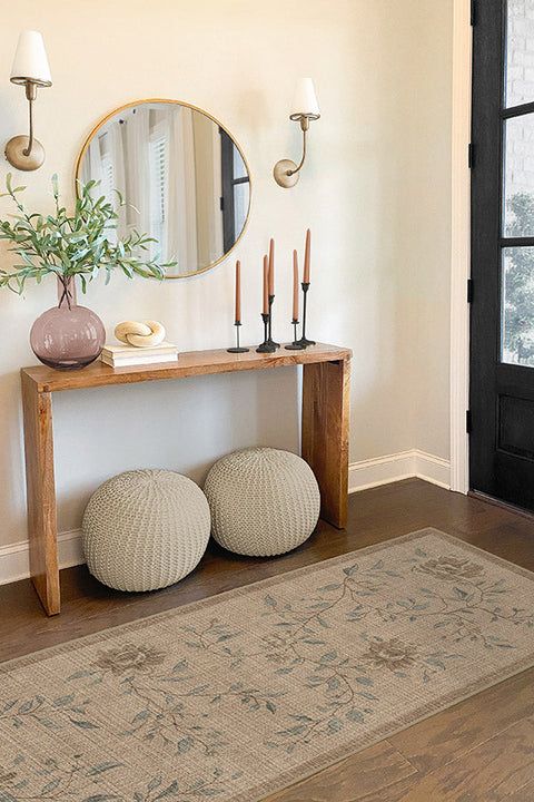 the entryway rug is clean and ready to be used for decor or as a decoration