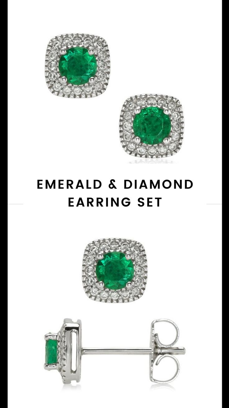 Round shaped 2 green emeralds and 32 white diamonds in 18K white gold. #jewelryearrings #earringsdangle #accessoriesearrings #tinyearrings #earringsjewelry Classic Green Diamond Earrings, Classic Gia Certified Green Diamond Earrings, Classic Green Gia Certified Diamond Earrings, Gia Certified Green Diamond Earrings For Anniversary, Emerald Cut Green Diamond Earrings For Formal Events, Green Emerald Cut Diamond Earrings For Formal Occasions, Green Emerald Cut Diamond Earrings For Formal Events, Green Brilliant Cut Diamond Earrings, Formal Green Emerald Cut Diamond Earrings