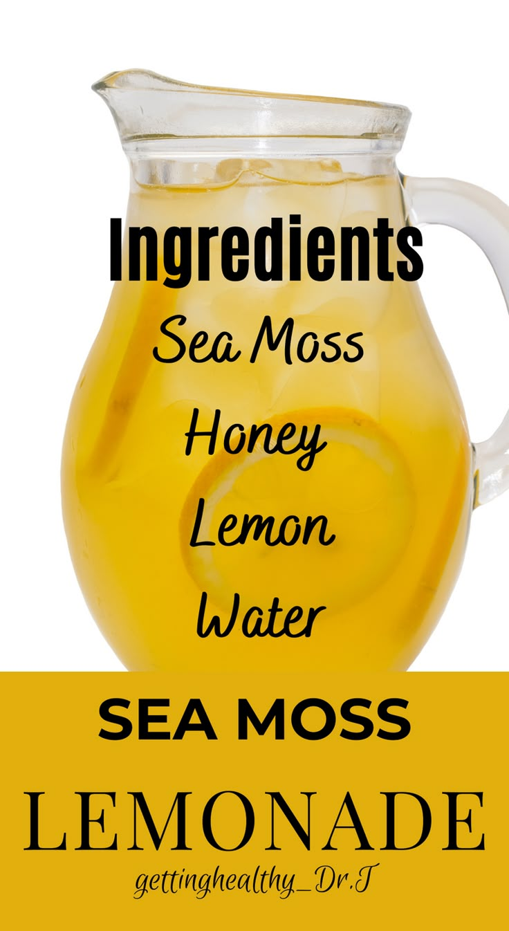 Sea moss lemonade recipe Sea Moss Drink, Irish Moss Recipes, Sea Moss Recipes, Sea Moss Benefits, Honey Lemon Water, Lemon Water Health Benefits, Boil Lemons, Lemon Juice Benefits, Water Health Benefits