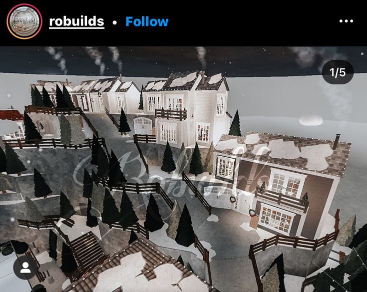 Winter Homes Bloxburg, Winter House Bloxburg Exterior, Bloxburg Sledding Hill, Aesthetic Winter Bloxburg House, Bloxburg Chirstmas House Layout, Bloxburg Beach House, Modern Family House, House Games, Luxury Houses Mansions