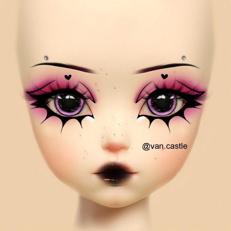 Maquillaje alternativo, e-girl, delineado, delineado gráfico, goth, eyeliner graphic, makeup goth, makeup aesthetic, gótico, maquillaje gótico, boceto de maquillaje, face, draculaura, monster high, vampire Draculaura Inspired Makeup, Monster High Draculaura Makeup, Draculaura Makeup Inspiration, Draculaura Makeup Look, Monster High Inspired Makeup, Draculaura Nails, Draculaura Outfit, Draculaura Hair, Draculaura Makeup