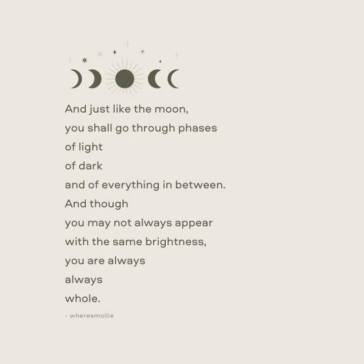 a poem written in white with the moon and stars above it, on a light gray background