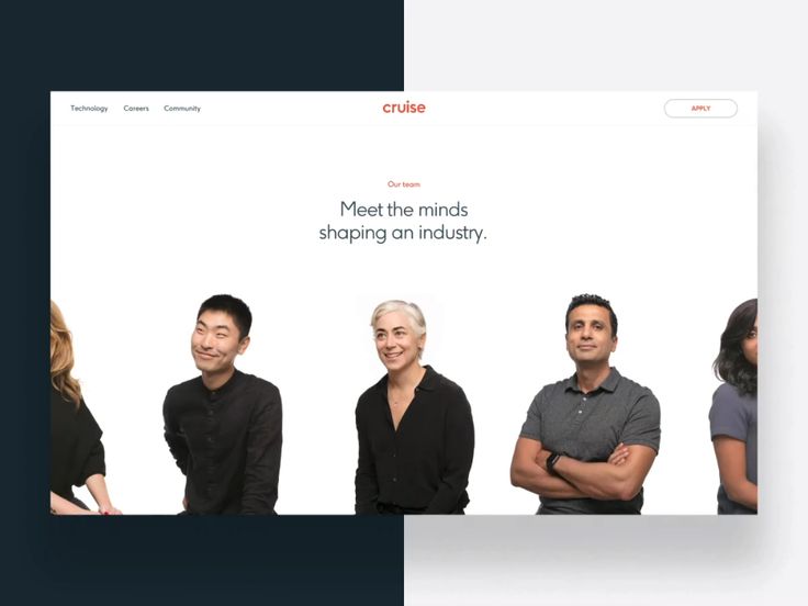 an image of people standing in front of a website page