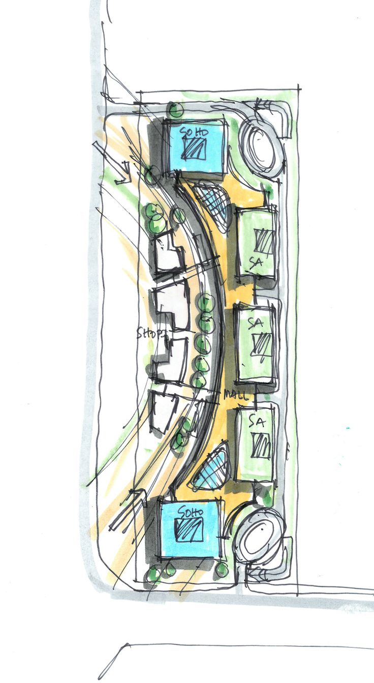 a drawing of a plan for a parking lot