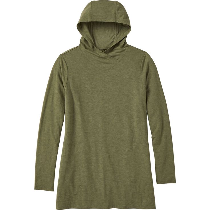 Women's Dry and Mighty Hoodie Tunic | Duluth Trading Company Hooded Top For Winter Hiking, Hooded Winter Tops For Hiking, Hooded Winter Hiking Tops, Midweight Long Sleeve Hoodie For Hiking, Solid Color Activewear For Outdoor Activities In Fall, Solid Activewear For Outdoor Fall Activities, Solid Color Fall Activewear For Outdoor Activities, Winter Sports Go-dry Hoodie, Moisture-wicking Long Sleeve Hoodie For Hiking