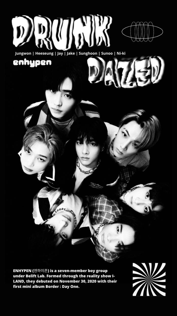 the poster for drunk'd dazzled, which features four young men