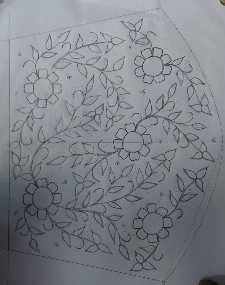 the design is drawn on paper and ready to be colored