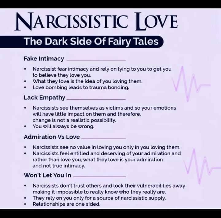 the dark side of fairy tales by narcissistic love is shown in this poster