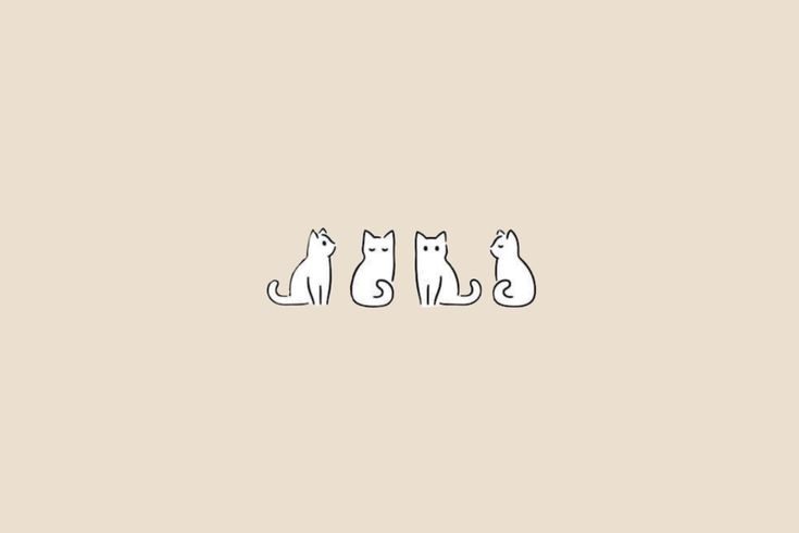 three cats sitting on top of each other in front of a beige background with the word cat