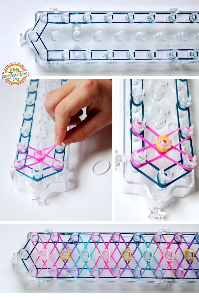 this is an easy diy project for kids to do with plastic beads and glue