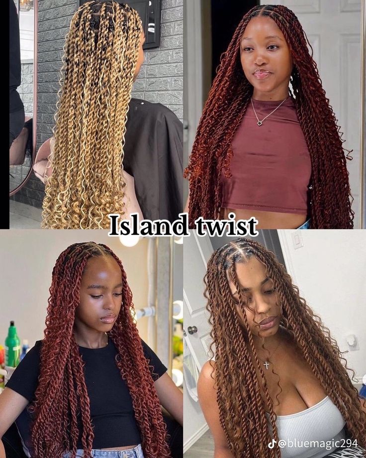 Island Twist Hairstyle, Island Twist, Twist Hairstyle, Cute Box Braids, Cute Box Braids Hairstyles, Quick Braided Hairstyles, Christmas Hair, Box Braids Hairstyles, Twist Hairstyles