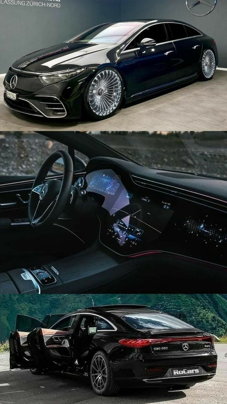 the inside and outside view of a car