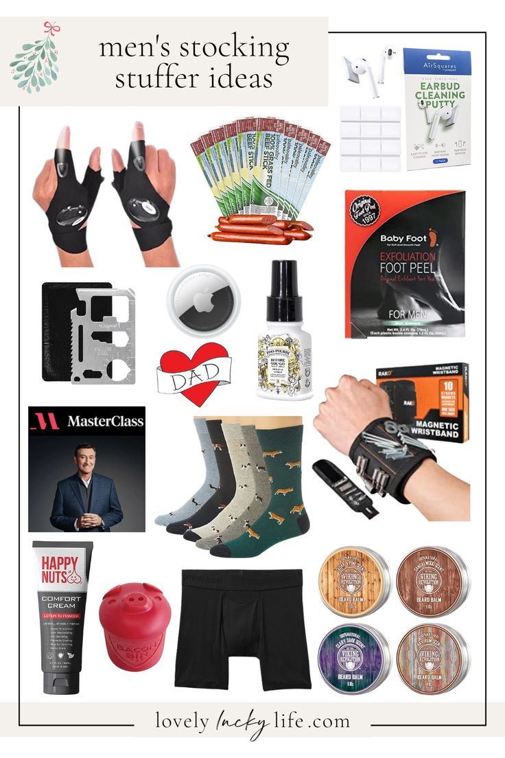 Men's Stocking Stuffer Ideas Practical Stocking Stuffers, Stocking Stuffer Ideas For Men, Dad Stocking Stuffers, Running In The Dark, Stocking Stuffer Ideas, Stocking Stuffers For Men, Tommy John, Great Gifts For Dad, Gifts For Uncle