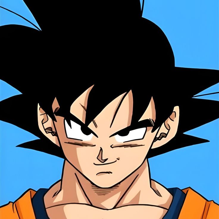 an animated image of a young gohan with big eyes and black hair, looking to the side